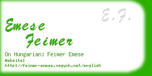 emese feimer business card